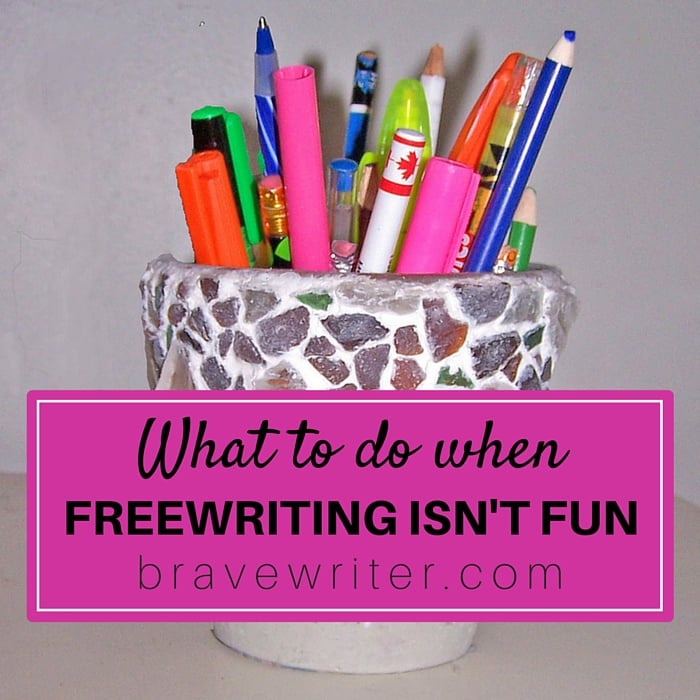 What to do when freewriting isn't fun