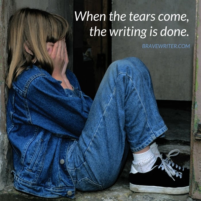When the tears come, the writing is done
