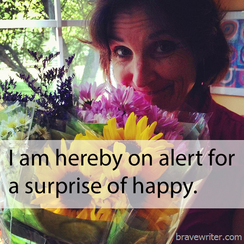 Julie Flowers - surprise of happy quote