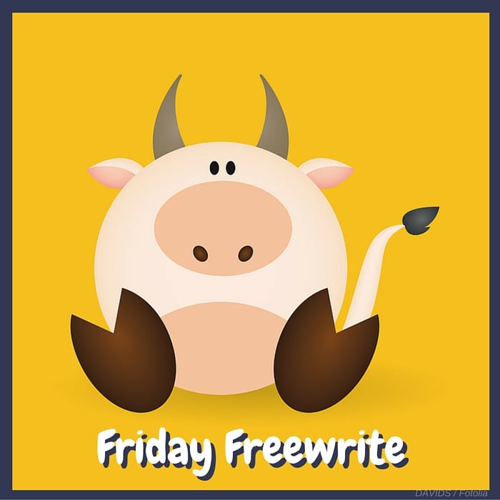Friday Freewrite: Cotton ball cow
