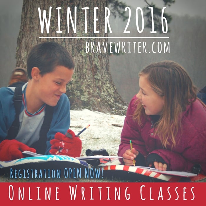 Brave Writer winter online writing classes