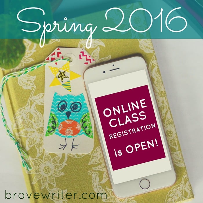 Brave Writer Spring 2016 Online Writing Classes