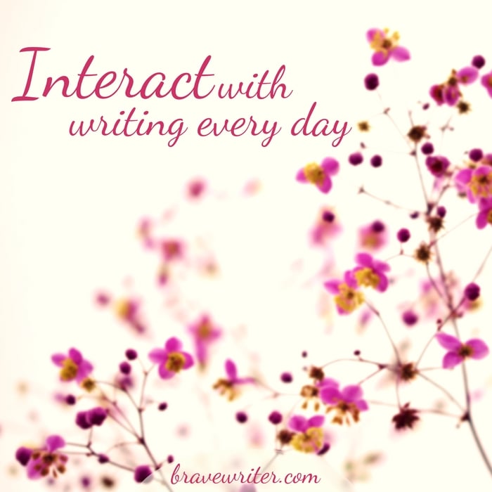 Interact with writing every day