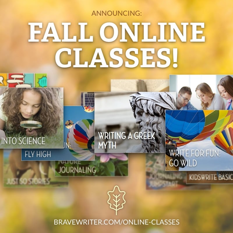 Brave Writer 2017 Fall Online Writing Classes