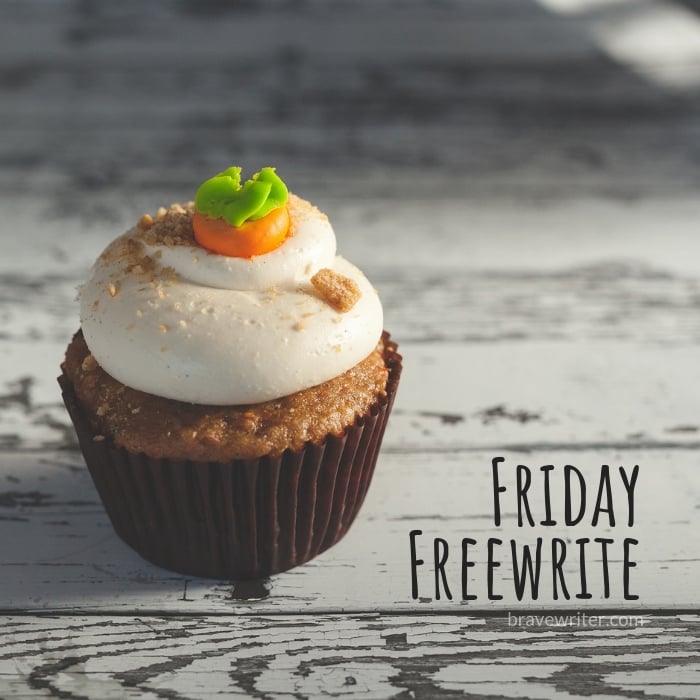 Brave Writer Friday Freewrite Cupcake