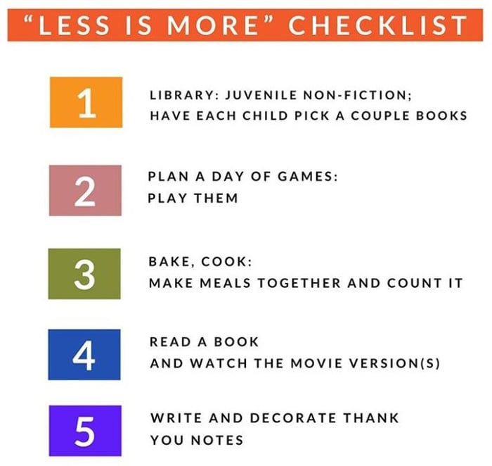 Less is More Checklist