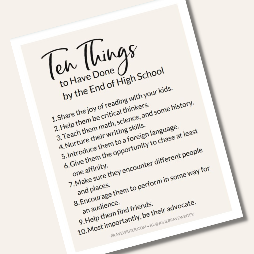Ten Things to Have Done by the End of High School