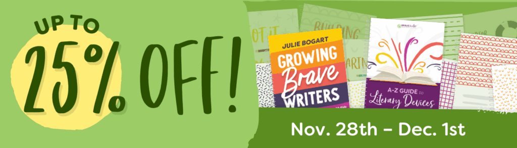 Brave Writer Black Friday Cyber Monday Sale 2025