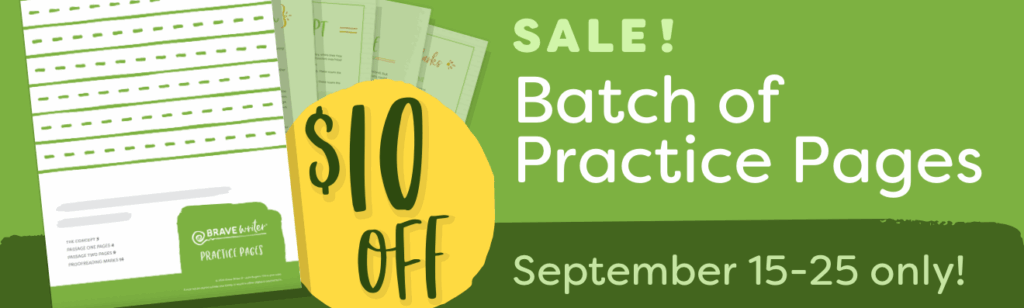 Brave Writer Batch of Practice Pages Sale